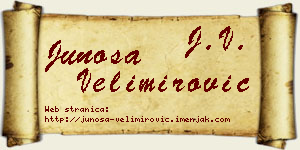 Junoša Velimirović vizit kartica